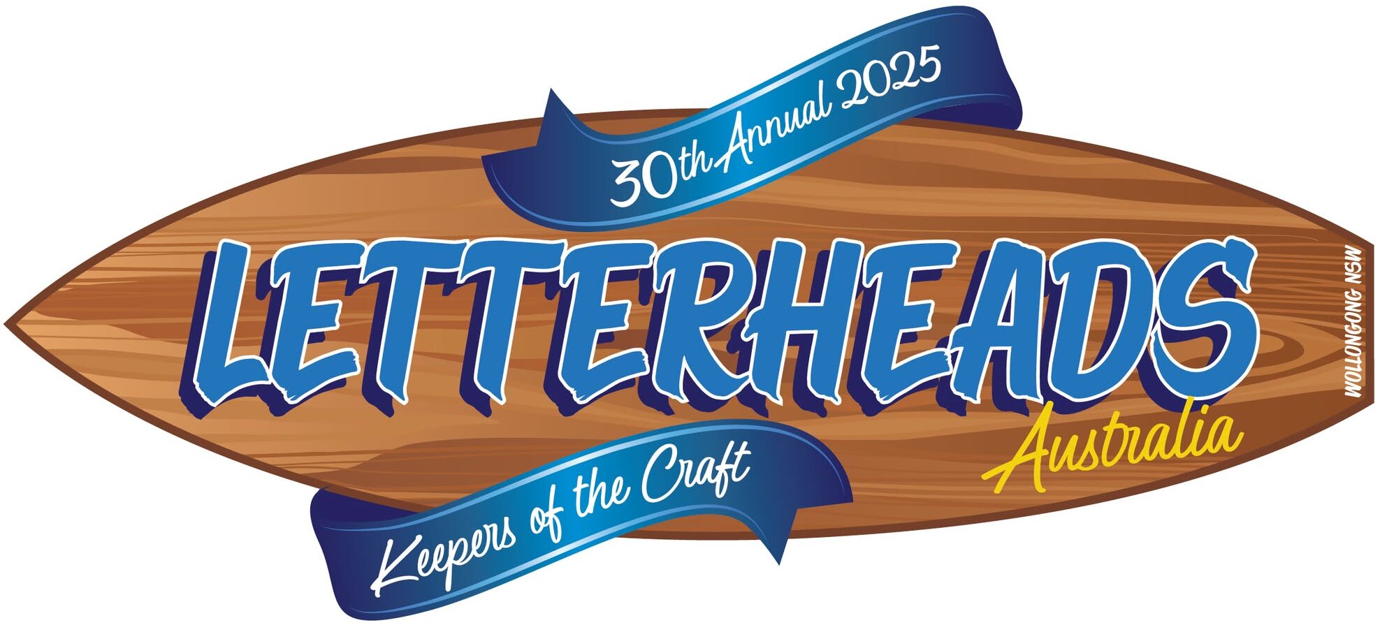 graphics image of a wooden board with letterheads over the top as if signwritten onto it